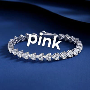 78【BETXEU】Bestseller Heart-Shaped 12*12mm Pink 925 Silver High Carbon Ring 78【BETXEU】Bestseller Heart-Shaped 12*12mm Pink 925 Silver High Carbon Ring