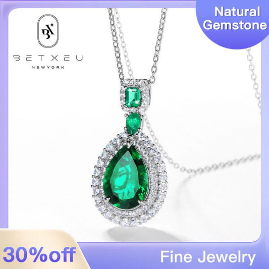 164【BETXEU】S925 green necklace Elegant