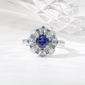 145【BETXEU】S925 BLUE ring Elegant 145【BETXEU】S925 BLUE ring Elegant