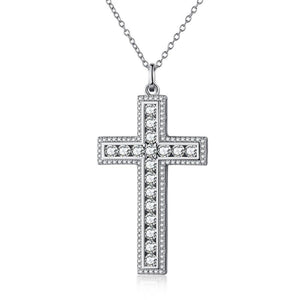 【BETXEU】S925 Cross High Carban Necklace 【BETXEU】S925 Cross High Carban Necklace