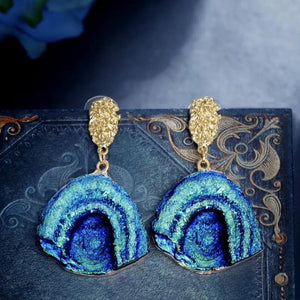 270【BETXEU】Handmade oil painting style sterling silver earrings 270【BETXEU】Handmade oil painting style sterling silver earrings