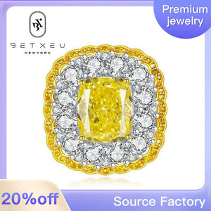 373【BETXEU】Golden Citrine Radiance S925 YELLOW STONE Ring 373【BETXEU】Golden Citrine Radiance S925 YELLOW STONE Ring