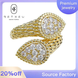 371【BETXEU】 Drawbench Craftsmanship Water Drop Design S925 ring 371【BETXEU】 Drawbench Craftsmanship Water Drop Design S925 ring