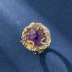 142【BETXEU】S925 Purple ring Elegant 142【BETXEU】S925 Purple ring Elegant