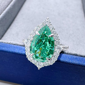 438【BETXEU】Elegance Green Teardrop S925 RING 438【BETXEU】Elegance Green Teardrop S925 RING