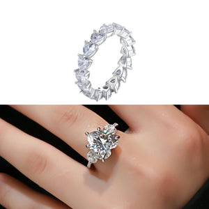 78【BETXEU】Bestseller Heart-Shaped 12*12mm Pink 925 Silver High Carbon Ring 78【BETXEU】Bestseller Heart-Shaped 12*12mm Pink 925 Silver High Carbon Ring