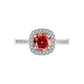 286 [BETXUE ] S925 Silver moissanite 1CT/2CT/3CT  Galaxy classic square ring