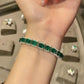 318【BETXEU】 Maria's Delight S925 Luxuriously Emerald Garnet and Amethyst Bracelet