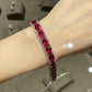 318【BETXEU】 Maria's Delight S925 Luxuriously Emerald Garnet and Amethyst Bracelet