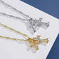 239 [BETXEU] S925 Double cross necklace