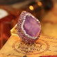 267【BETXEU】S925 Amethyst Purple ring /earrings