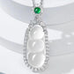 247 [BETXEU]  s925 White Ice Chalcedony Necklace