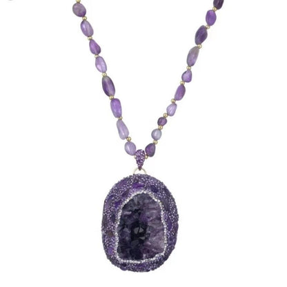 269 [BETXEU] S925 Amethyst Purple Necklace