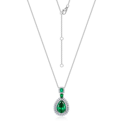 164【BETXEU】S925 green necklace Elegant