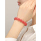 214 [BETXEU ] Natural Ice Species Red Stone Bracelet Argentine High Ice Through Bracelet