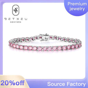 320 【BETXEU】 Pink Moissanite Tennis bracelet 50 Carats
