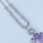 88【BETXEU】Liliana's Starlight S925 White Go ld Plated Lavender Pendant 15*20mm Chain Not Included