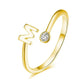 385 [BETXEU JEWELRY] Initial Letter Adjustable S925 LEAVE A NOTE IF NEED GOLD