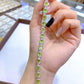 185【BETXEU】S925 Peridot green bracelet Ethnic