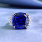 189【BETXEU】S925 Royal Blue ring high carbon
