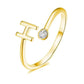 385 [BETXEU JEWELRY] Initial Letter Adjustable S925 LEAVE A NOTE IF NEED GOLD