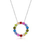 224 [BETXEU]S925 Personalized colorful circle earrings/ring/necklace/bracelet