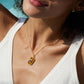 116【BETXEU】Vintage 925 Silver Necklace with Antique Textured Minimalist Layered Pendant