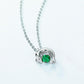 227 [BETXEU] S925 green Dolphin Necklace