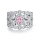 09 [BETXEU JEWELRY]  Pink S925 8A High carbon Ring collection