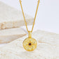 116【BETXEU】Vintage 925 Silver Necklace with Antique Textured Minimalist Layered Pendant