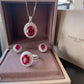 403  [BETXEU JEWELRY] Red Rose Waltz S925 Set