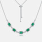 228 [BETXEU]  S925 silver colorful green necklace