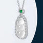 247 [BETXEU]  s925 White Ice Chalcedony Necklace
