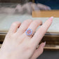 09 [BETXEU JEWELRY]  Pink S925 8A High carbon Ring collection