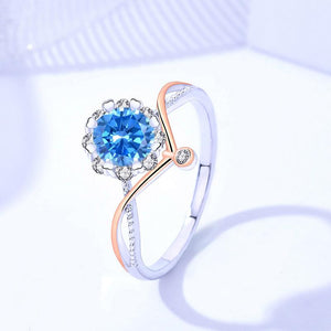 [BETXUE B41] Maiden's wreath 1CT S925 Moissanite Ring