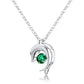 227 [BETXEU] S925 green Dolphin Necklace