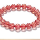 201 [BETXEU ] Strawberry crystal peach blossom stone bracelet