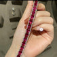 318【BETXEU】 Maria's Delight S925 Luxuriously Emerald Garnet and Amethyst Bracelet