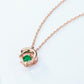 227 [BETXEU] S925 green Dolphin Necklace