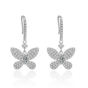 389  [BETXUE] Dazzling Bow Tie S925 earring