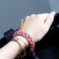 201 [BETXEU ] Strawberry crystal peach blossom stone bracelet