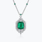 257 [BETXEU] S925 green color universal buckle necklace