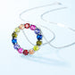 224 [BETXEU]S925 Personalized colorful circle earrings/ring/necklace/bracelet
