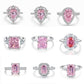 09 [BETXEU JEWELRY]  Pink S925 8A High carbon Ring collection