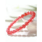 214 [BETXEU ] Natural Ice Species Red Stone Bracelet Argentine High Ice Through Bracelet