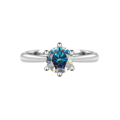 [BETXUE B07]   LUNA I-925 Sterling Silver Moissanite Ring