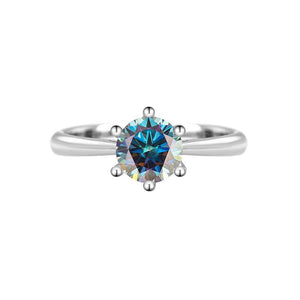 [BETXUE B07]   LUNA I-925 Sterling Silver Moissanite Ring