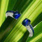 446 【BETXEU】Royal Blue Lucky Sugar S925 bangle and ring