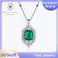 257 [BETXEU] S925 green color universal buckle necklace