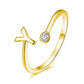 385 [BETXEU JEWELRY] Initial Letter Adjustable S925 LEAVE A NOTE IF NEED GOLD